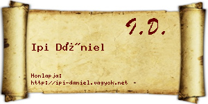 Ipi Dániel névjegykártya
